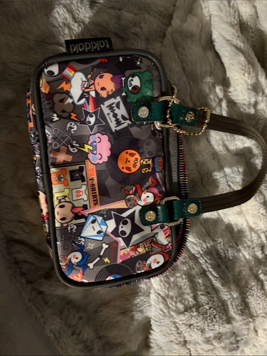 tokidoki Handbags - tokidoki Multicolor Character Mini Crossbody with Green Strap and Gold Hardware